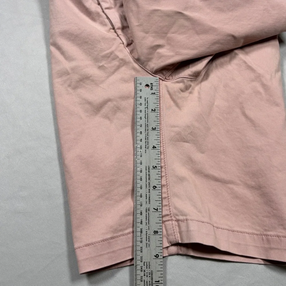 AG Adriano Goldschmied Wanderer Shorts Mens 33 Pink Slim Trouser Stretch Sateen